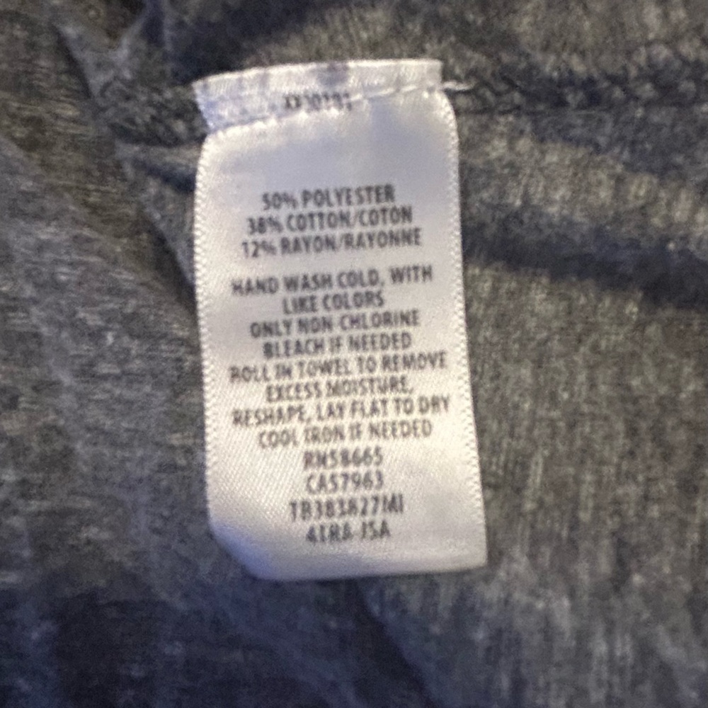 Treasure & Bond (Nordstrom) Charcoal Gathered Waist Heather Tee - Picture 7 of 7